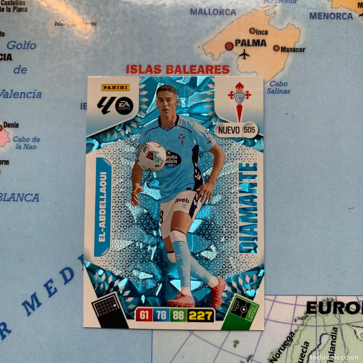 Cromos de F&uacute;tbol: El-Abdellaoui nuevo Diamante n&uacute;mero 505 del Celta cromo adrenalyn XL 25-26 2025-2026