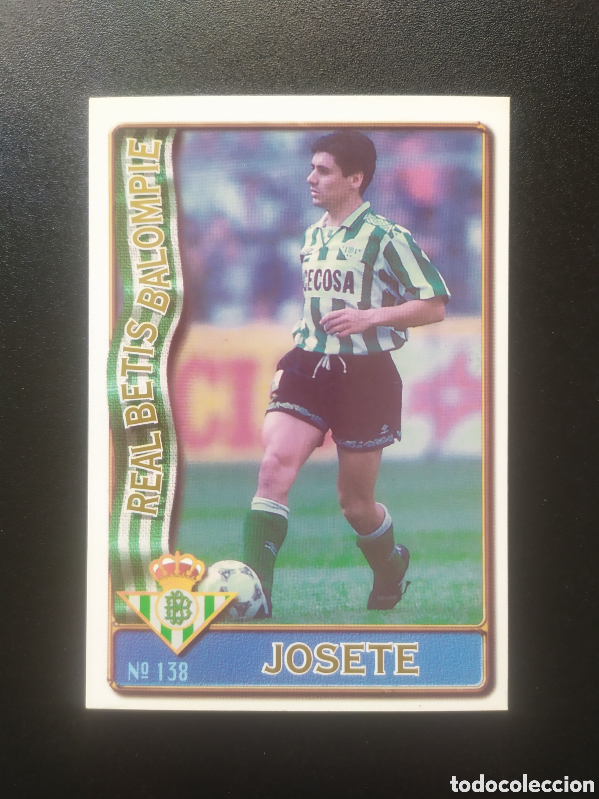 Cromos de F&uacute;tbol: Mundicromo fichas Liga 1996 1997 96 97 Josete n&deg; 138 Real Betis