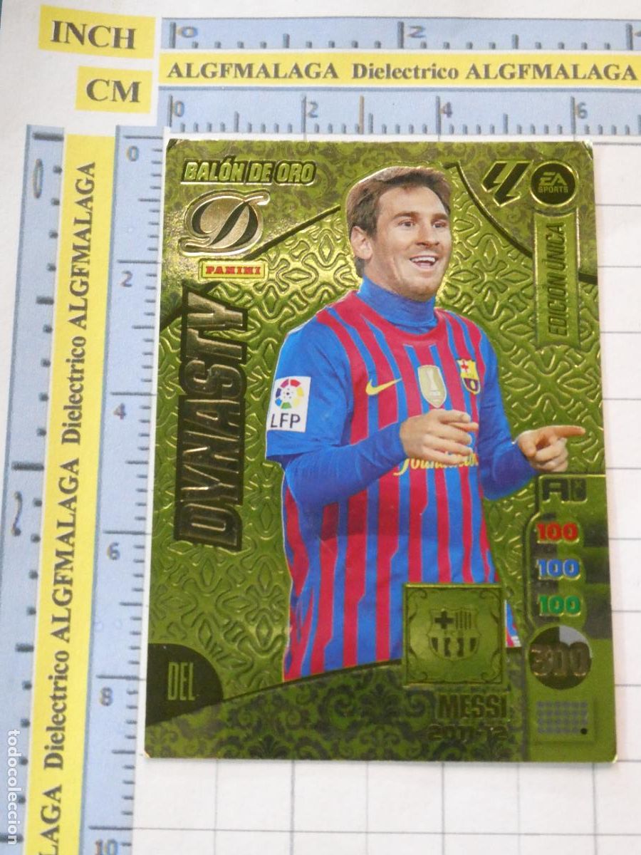 Cromos de F&uacute;tbol: CROMO TRADING CARD ADRENALYN 2024 2025. F&Uacute;TBOL CLUB BARCELONA MESSI EDICION &Uacute;NICA BAL&Oacute;N ORO