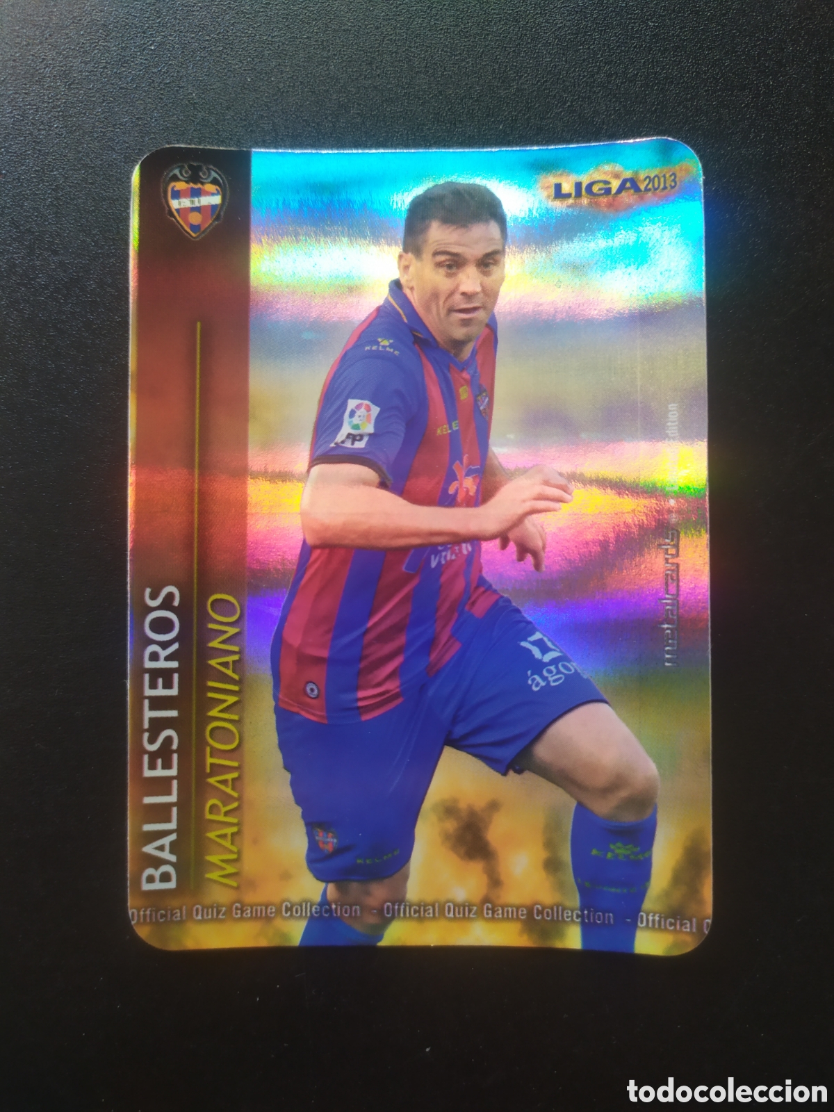 Cromos de F&uacute;tbol: Mundicromo fichas Liga 2012 2013 12 13 Ballesteros maratoniano brillo rayas edici&oacute;n limitada Levante