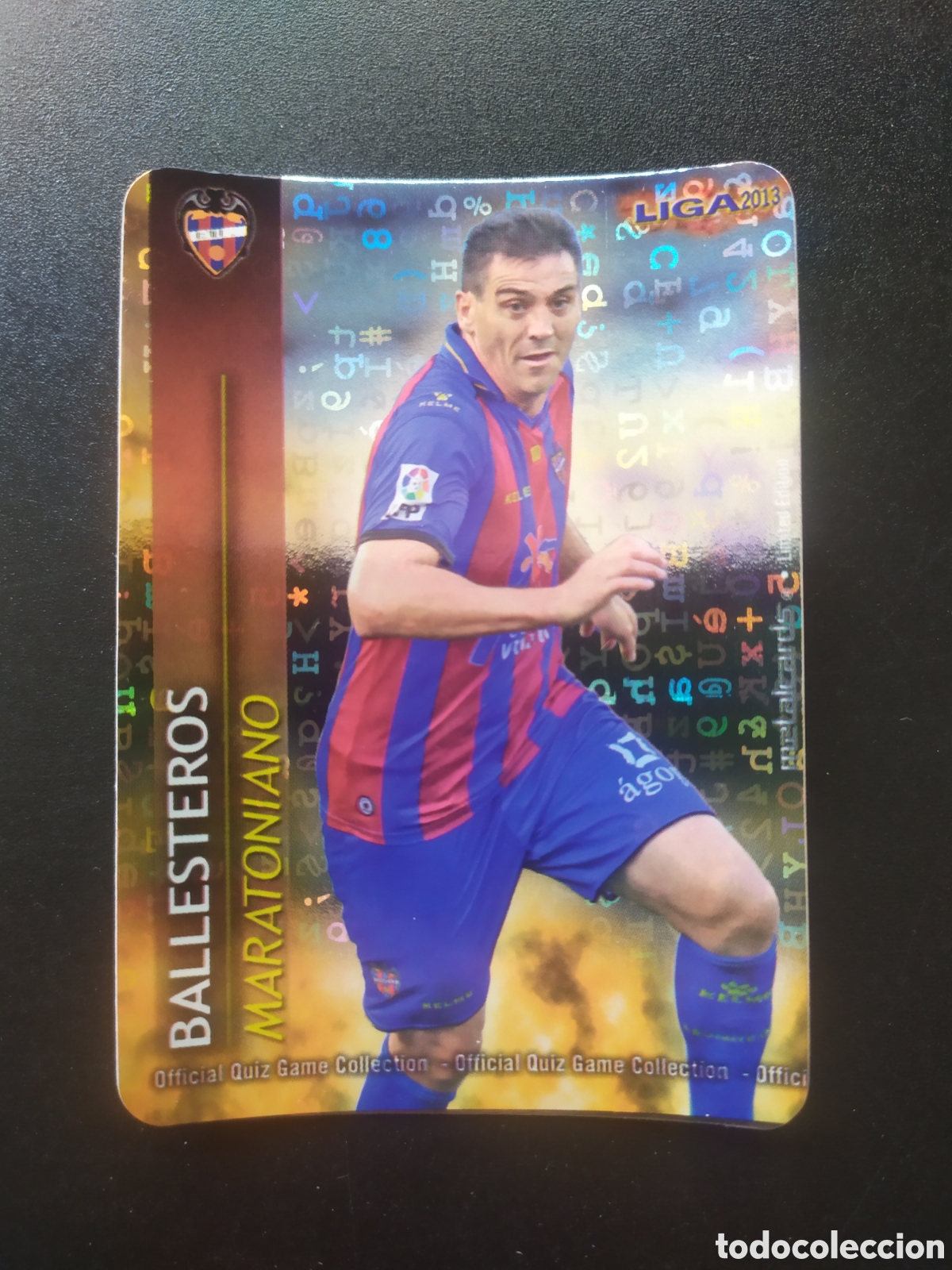 Cromos de F&uacute;tbol: Mundicromo fichas Liga 2012 2013 12 13 Ballesteros maratoniano brillo letras limitada Levante