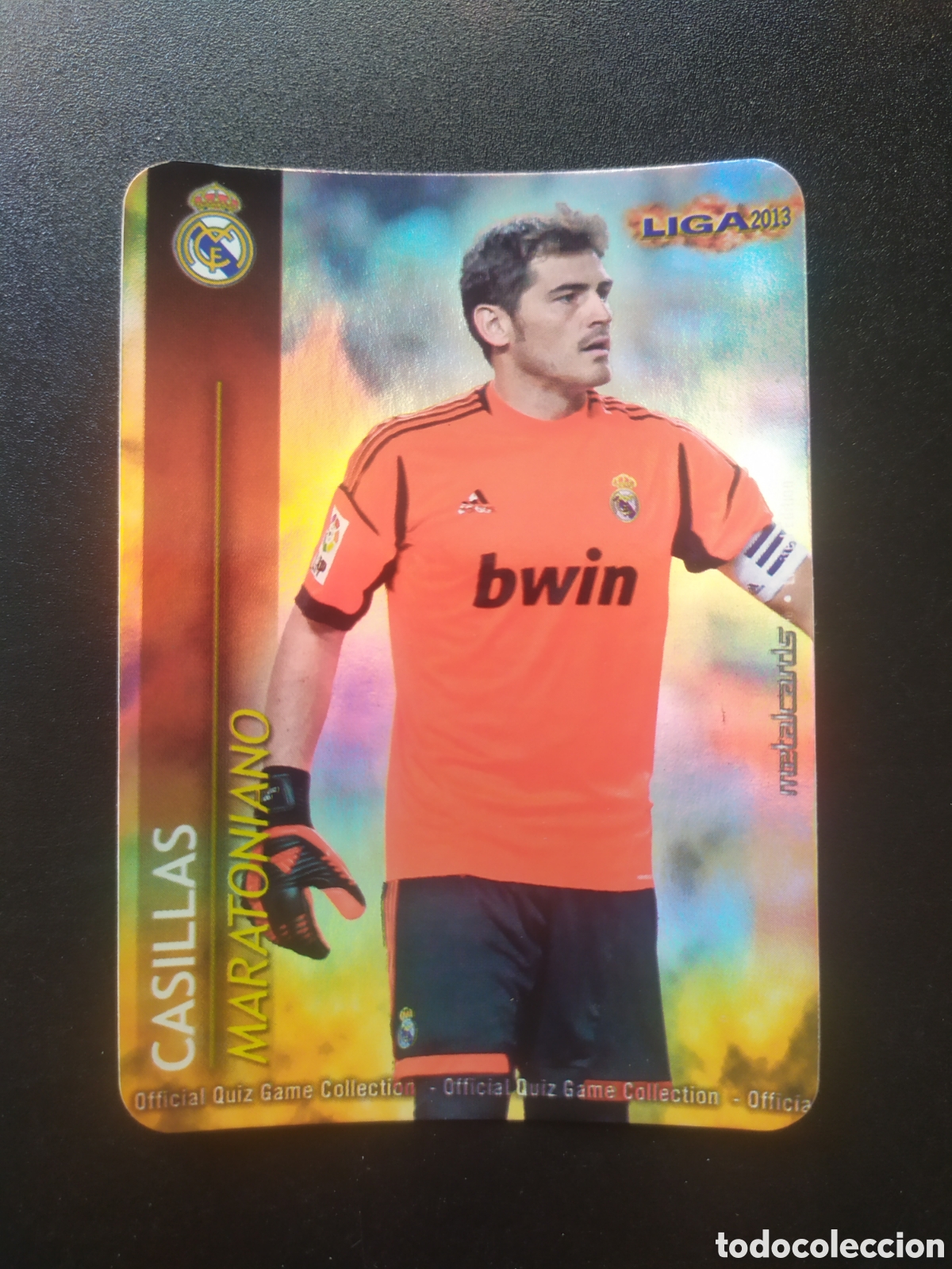 Football Stickers: Mundicromo fichas Liga 2012 2013 12 13 Casillas maratoniano brillo liso edici&oacute;n limitada Real Madrid