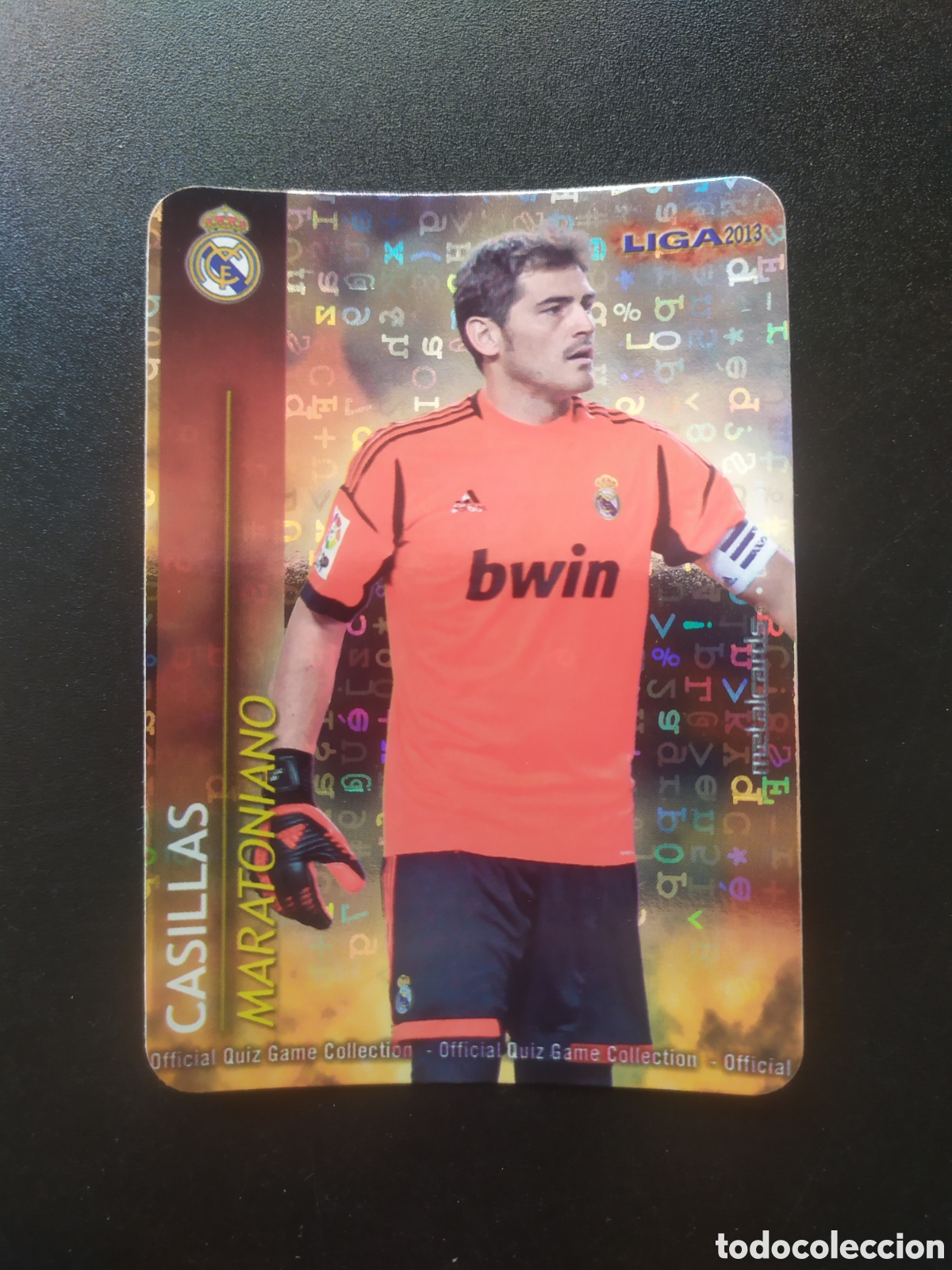 Football Stickers: Mundicromo fichas Liga 2012 2013 12 13 Casillas maratoniano brillo letras limitada Real Madrid