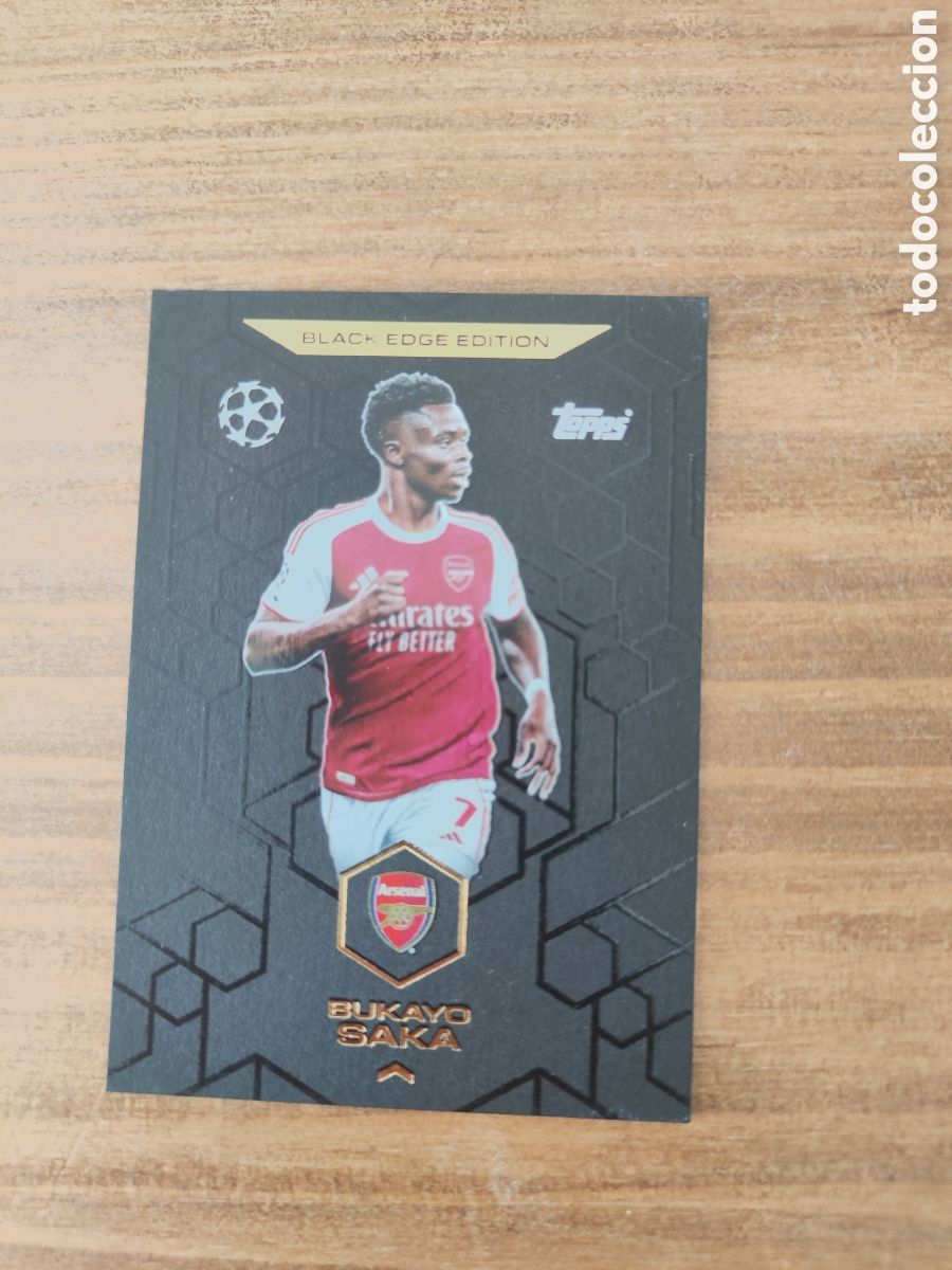 Cromos de Futebol: Match attax 25 26 extra champions league Black Edge Edition BE2 Arsenal Saka