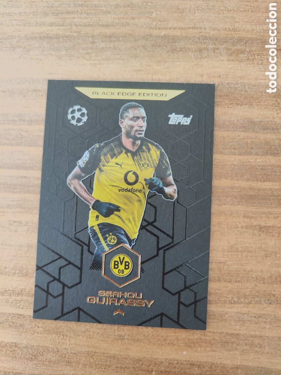 Cromos de F&uacute;tbol: Match attax 25 26 champions league Black Edge Edition BE7 Borussia Dortmund Guirassy