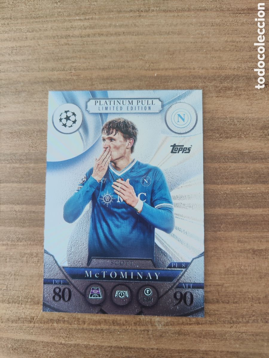 Cromos de f&uacute;tbol: Match attax 25 26 extra champions league Platinum Pull PL8 N&aacute;poles McTominay