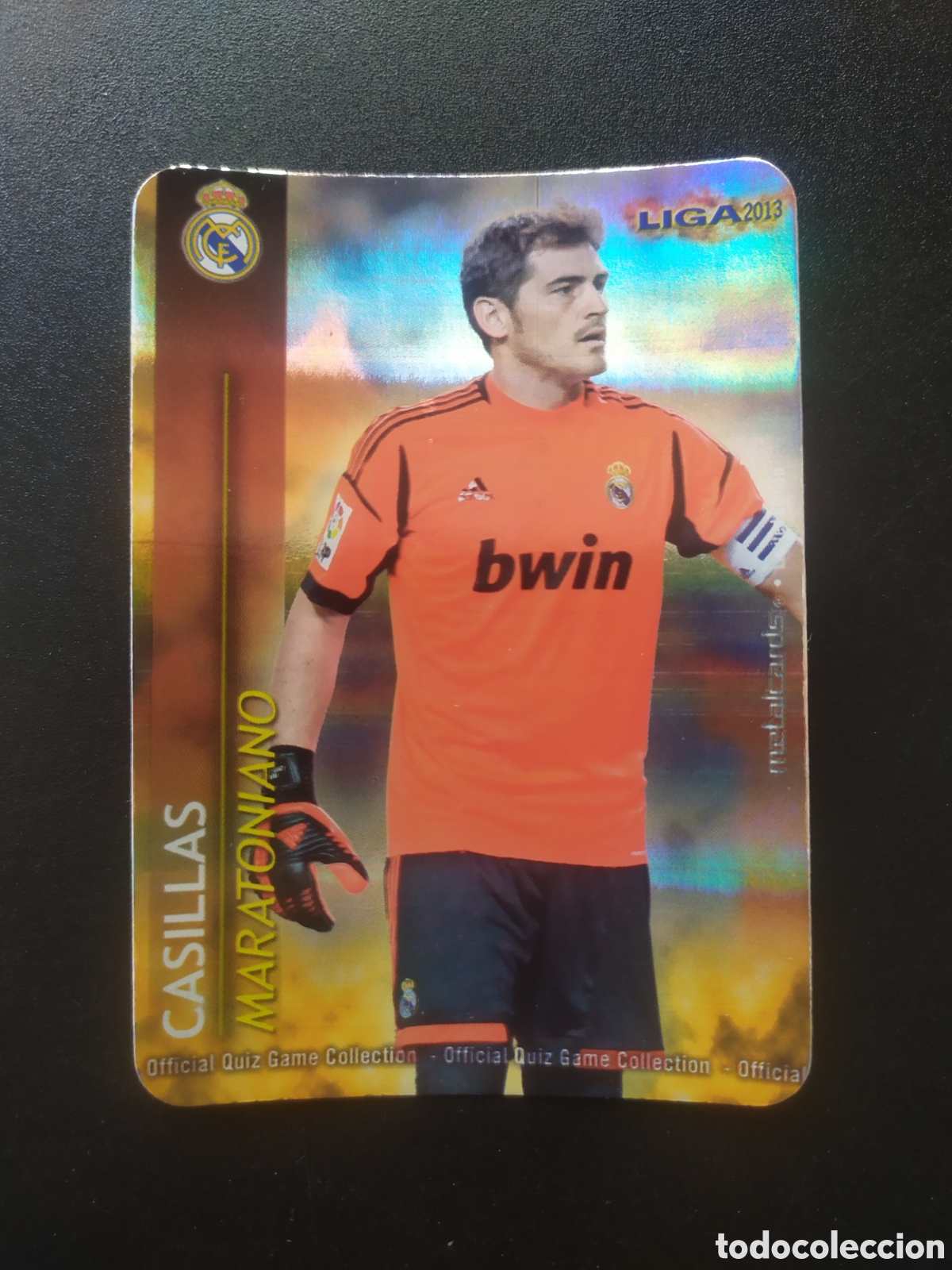 Cromos de F&uacute;tbol: Mundicromo fichas Liga 2012 2013 12 13 Casillas maratoniano brillo rayas limitada Real Madrid