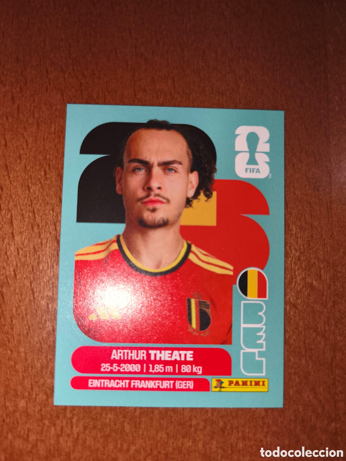 Cromos de F&uacute;tbol: BEL3 Arthur Theate BEL 3 Fifa World Cup 2026 B&eacute;lgica