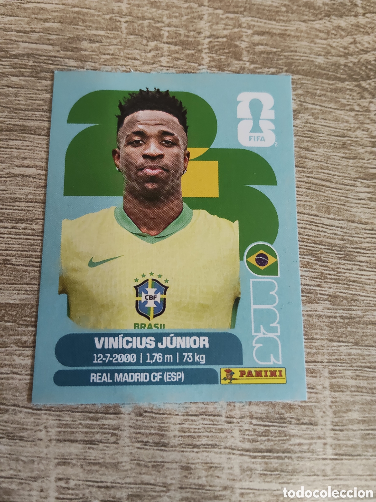 Cromos de F&uacute;tbol: Panini mundial 2026 BRA 14 Vinicius Junior Brasil