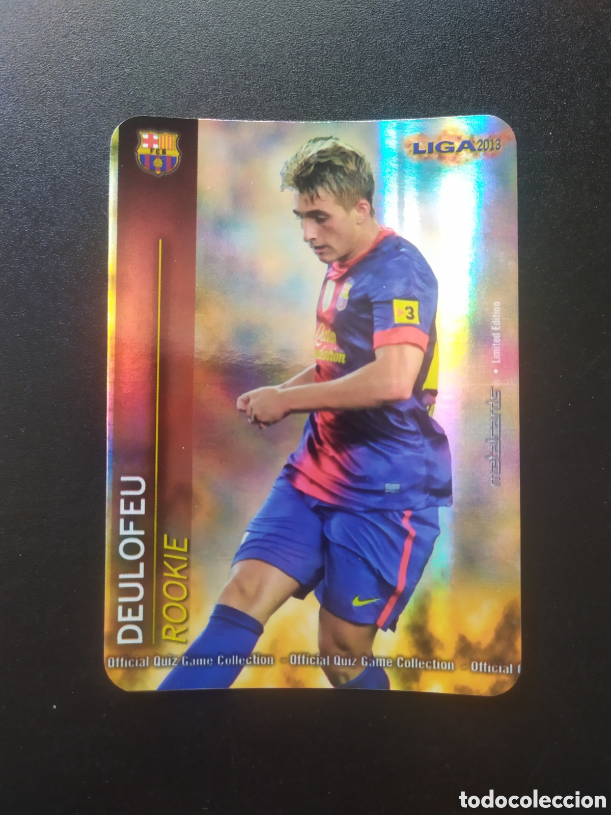 Cromos de F&uacute;tbol: Mundicromo fichas Liga 2012 2013 12 13 Deulofeu rookie brillo rayas edici&oacute;n limitada Barcelona