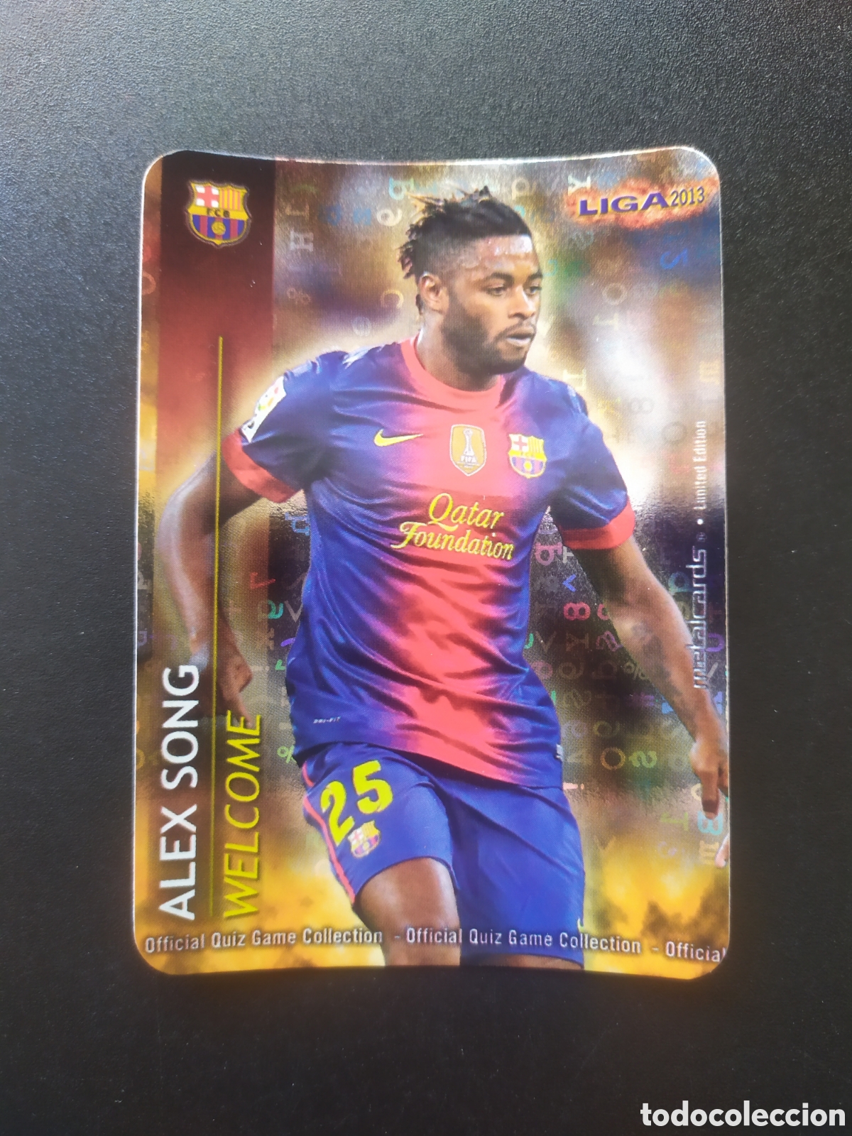 Cromos de F&uacute;tbol: Mundicromo fichas Liga 2012 2013 12 13 Song welcome brillo letras edici&oacute;n limitada Barcelona