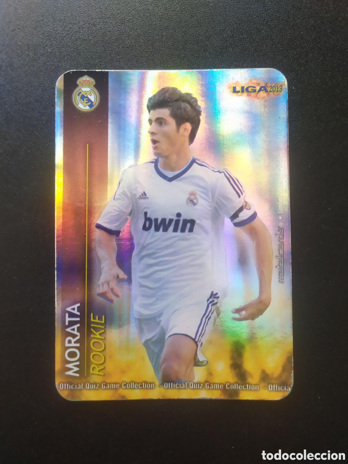 Cromos de F&uacute;tbol: Mundicromo fichas Liga 2012 2013 12 13 Morata rookie brillo rayas edici&oacute;n limitada Real Madrid