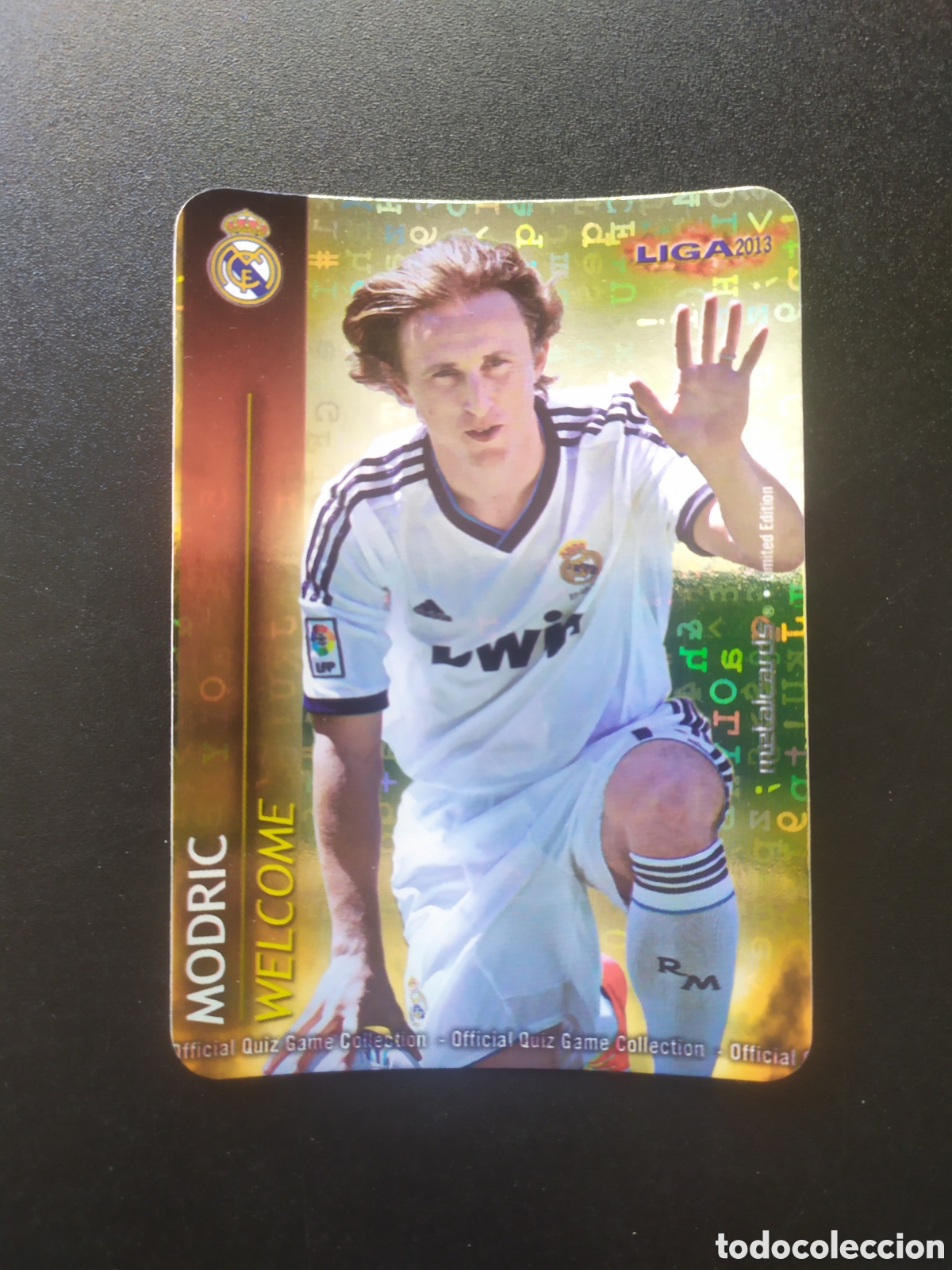 Cromos de F&uacute;tbol: Mundicromo fichas Liga 2012 2013 12 13 Modric welcome brillo letras edici&oacute;n limitada Real Madrid
