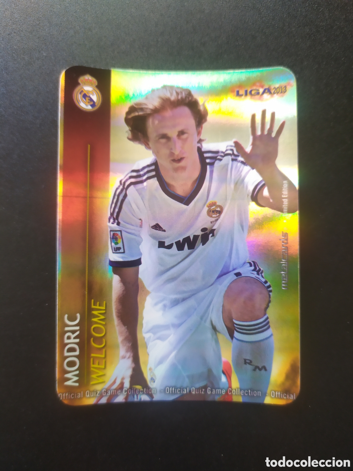 Cromos de F&uacute;tbol: Mundicromo fichas Liga 2012 2013 12 13 Modric welcome brillo rayas edici&oacute;n limitada Real Madrid