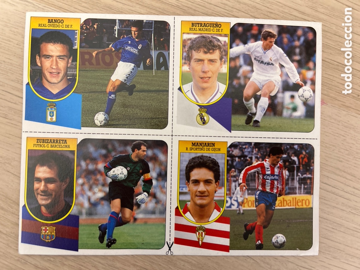 Cromos de F&uacute;tbol: Lamina cromos promoci&oacute;n liga Este 91 92 1991 1992