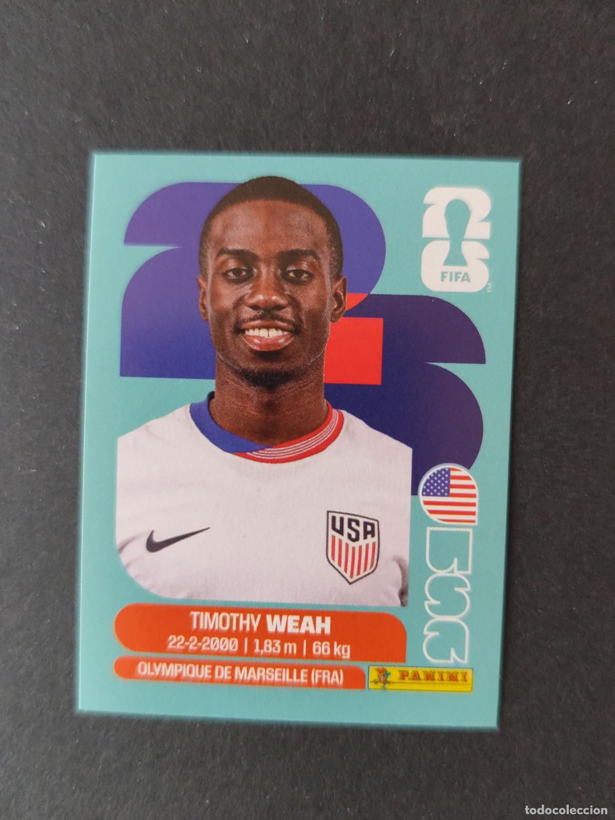 Cromos de F&uacute;tbol: USA12 TIMOTHY WEAH 12 ESTADOS UNIDOS USA MUNDIAL FIFA WORLD CUP 2026 STICKER PANINI SIN PEGAR