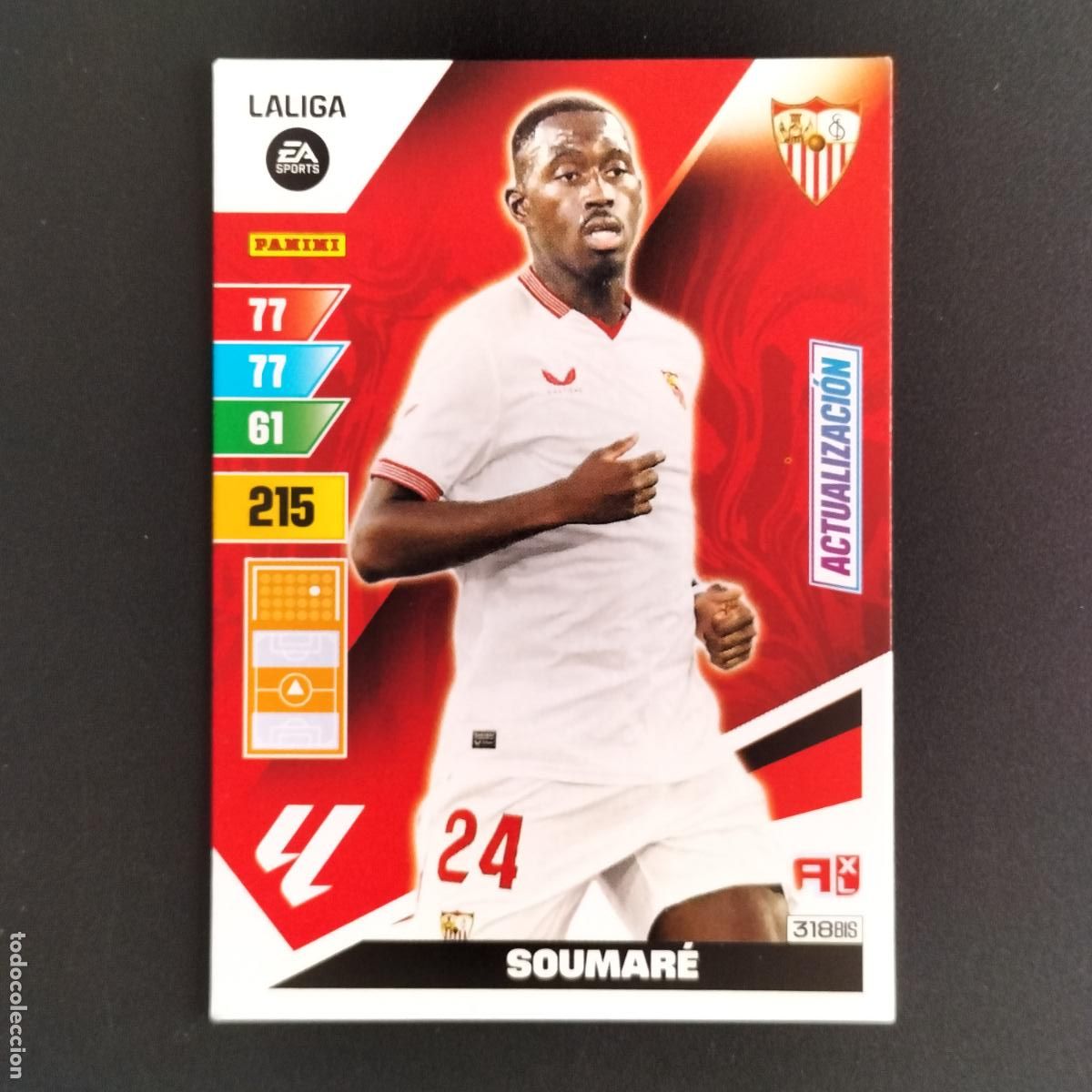 Cromos de F&uacute;tbol: 318 BIS SOUMARE ACTUALIZACION SEVILLA CROMOS ADRENALYN XL LALIGA CARD 2023 2024 23 24 PANINI
