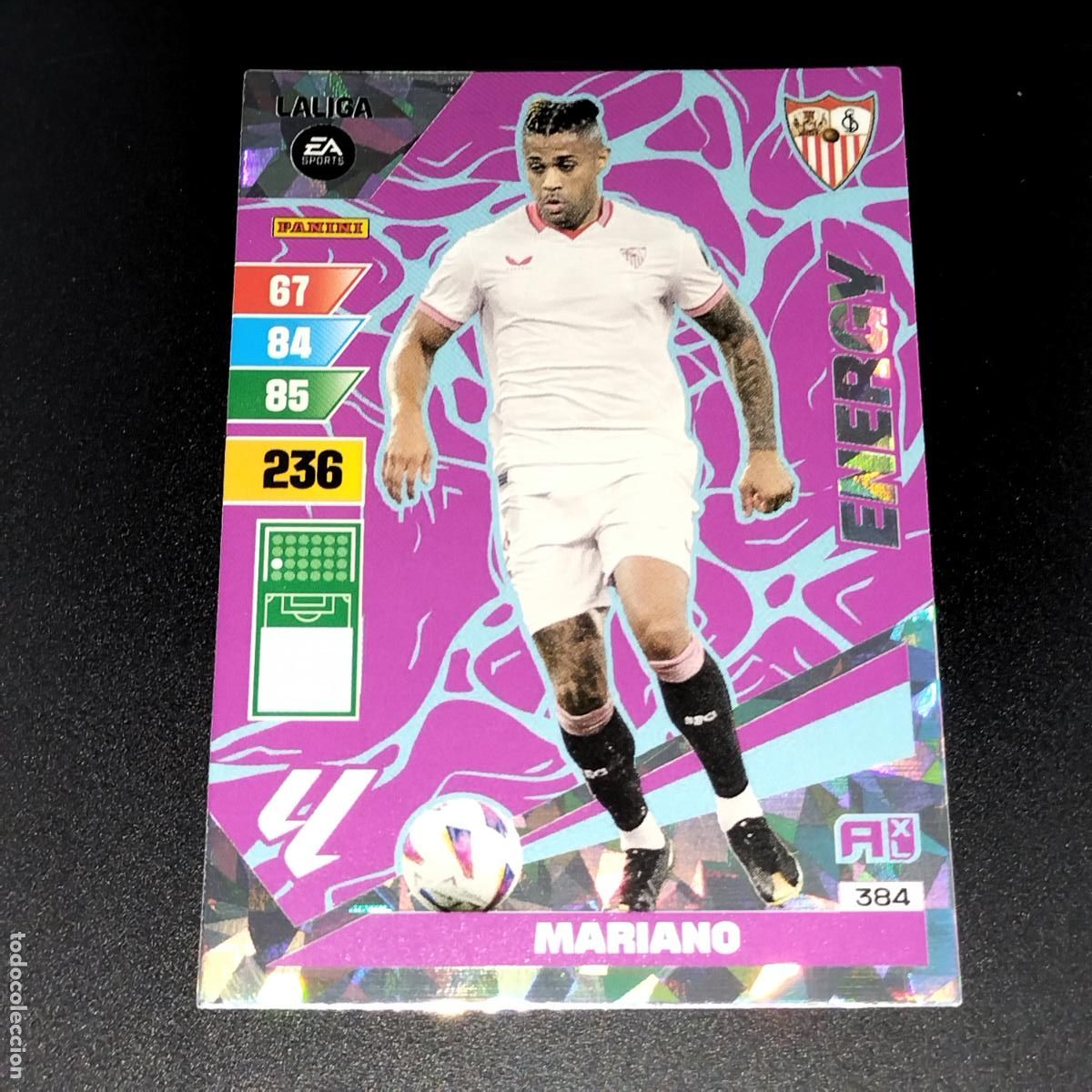 Cartes &agrave; collectionner de Football: 384 MARIANO ENERGY SEVILLA CROMOS ADRENALYN XL LALIGA CARD 2023 2024 23 24 PANINI