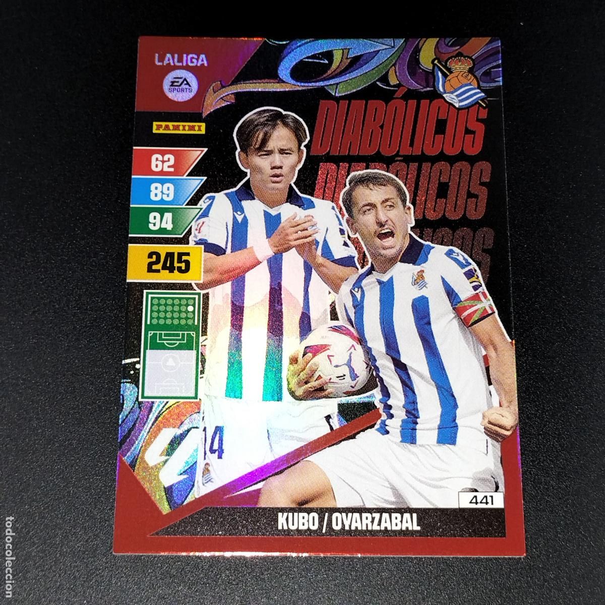 Cartes &agrave; collectionner de Football: 441 KUBO OYARZABAL DIABOLICOS REAL SOCIEDAD CROMOS ADRENALYN XL LALIGA CARD 2023 2024 23 24 PANINI