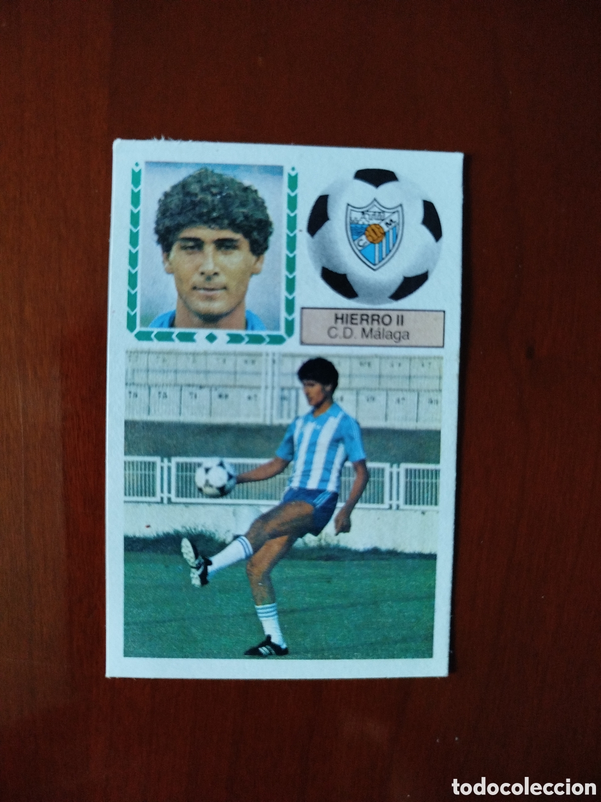 Cromos de F&uacute;tbol: Liga Este 1983/84.C.D.Malaga.Hierro II (COLOCA RECUPERADO).