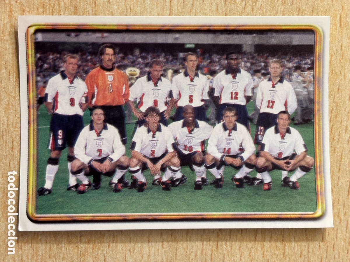 Cromos de F&uacute;tbol: # 299 Alineaci&oacute;n Inglaterra Mundial Francia 98 Ediciones Estadio