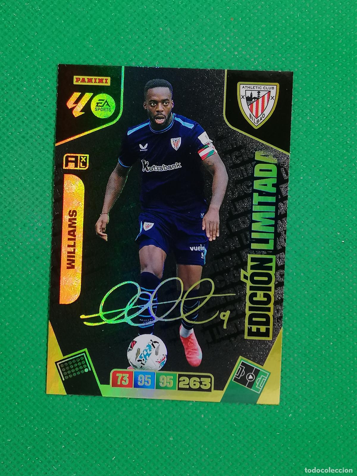 Cromos de F&uacute;tbol: I&Ntilde;AKI WILLIAMS ATHLETIC BILBAO FIRMA IMPRESA EDICION LIMITADA ⚽ LIGA ADRENALYN XL 2025 2026 25 26 ⚽