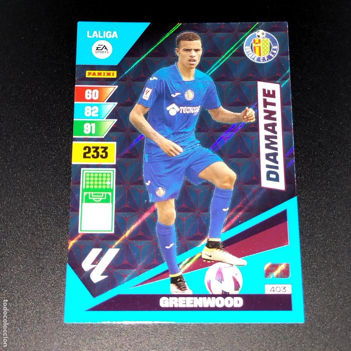 Cromos de F&uacute;tbol: 403 GREENWOOD DIAMANTE GETAFE CROMOS ADRENALYN XL LALIGA CARD 2023 2024 23 24 PANINI