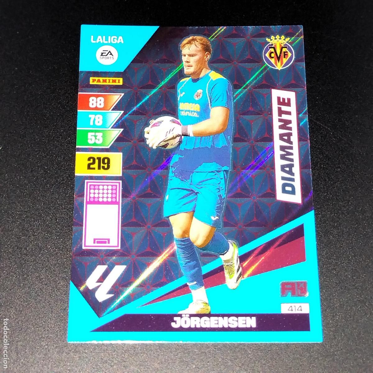 Cromos de F&uacute;tbol: 414 JORGENSEN DIAMANTE VILLARREAL CROMOS ADRENALYN XL LALIGA CARD 2023 2024 23 24 PANINI