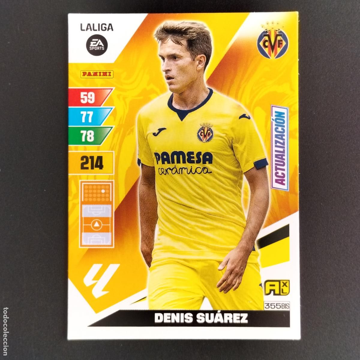 Cromos de F&uacute;tbol: 355 BIS DENIS SUAREZ ACTUALIZACION VILLARREAL CROMOS ADRENALYN XL LALIGA CARD 2023 2024 23 24 PANINI