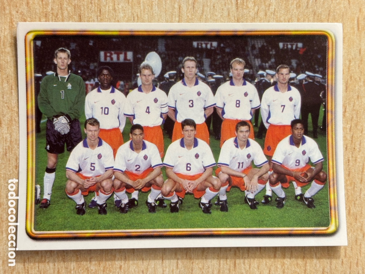 Cromos de F&uacute;tbol: # 283 Alineaci&oacute;n Holanda Mundial Francia 98 Ediciones Estadio