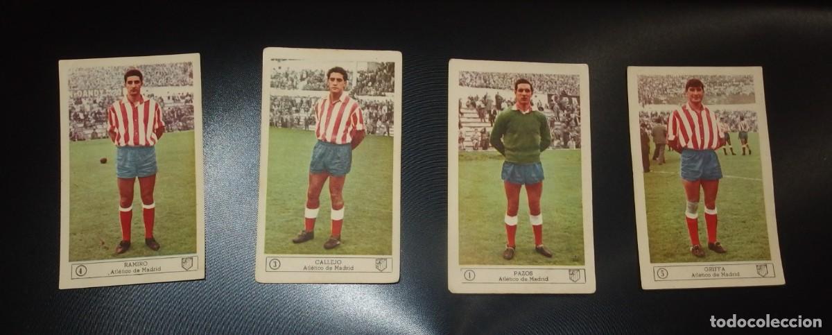 Fu&szlig;ball-Sticker: 4 CROMOS DEL AT.MADRID,LIGA 59-60,ED.FERCA,SIN PEGAR