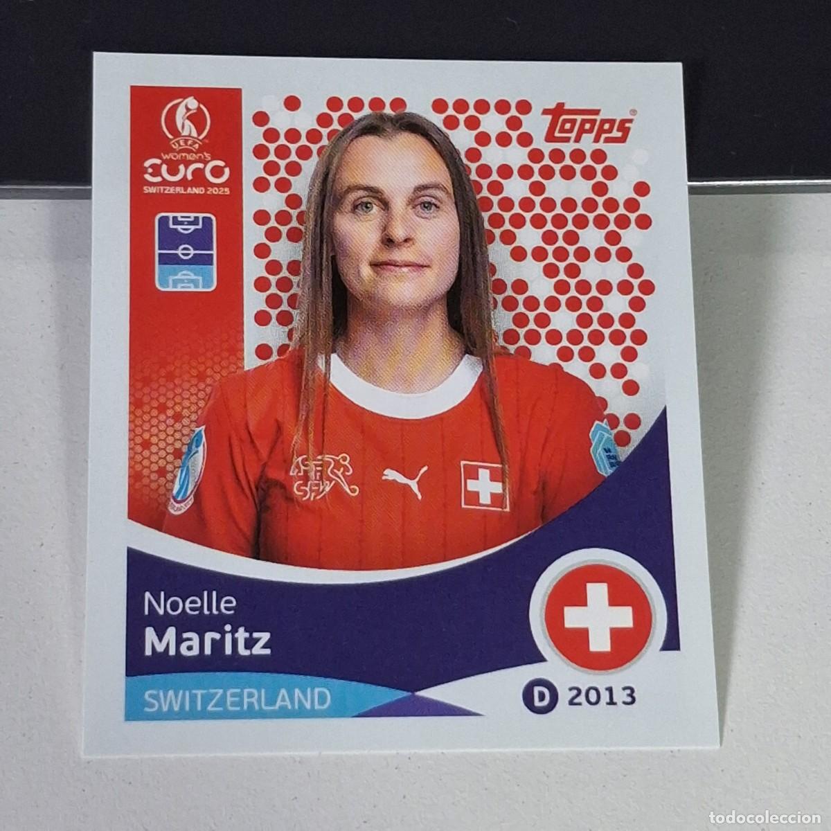 Cromos de F&uacute;tbol: B4 32 NOELLE MARITZ SUIZA SWITZERLAND 2025 UEFA WOMEN&acute;S EURO SUIZA TOPPS STICKERS