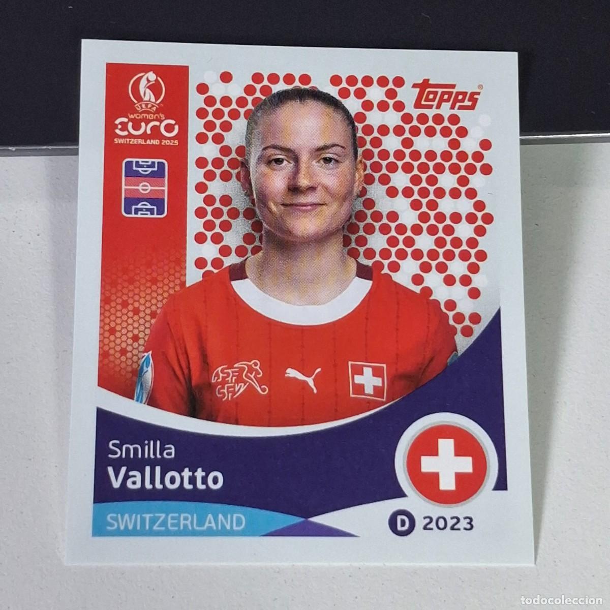 Fu&szlig;ball-Sticker: B4 38 SMILLA VALLOTTO SUIZA SWITZERLAND 2025 UEFA WOMEN&acute;S EURO SUIZA TOPPS STICKERS