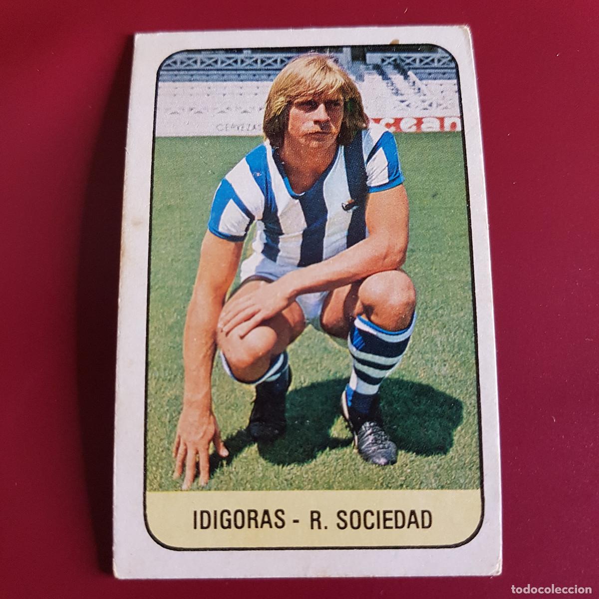Cartes &agrave; collectionner de Football: ESTE - LIGA 78 79 - 1978 1979 - UN CROMO - REAL SOCIEDAD - IDIGORAS - NUNCA PEGADO
