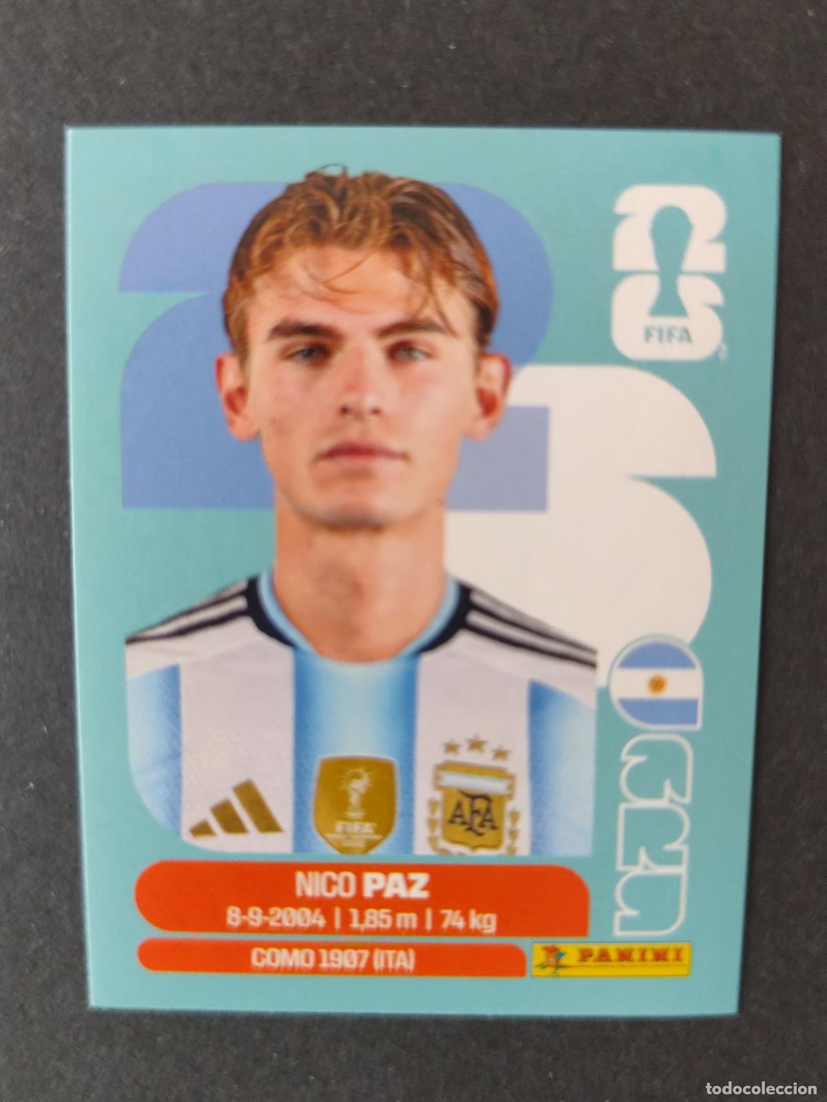 Cromos de F&uacute;tbol: ARG14 NICO PAZ 14 ARGENTINA MUNDIAL FIFA WORLD CUP 2026 STICKER PANINI SIN PEGAR