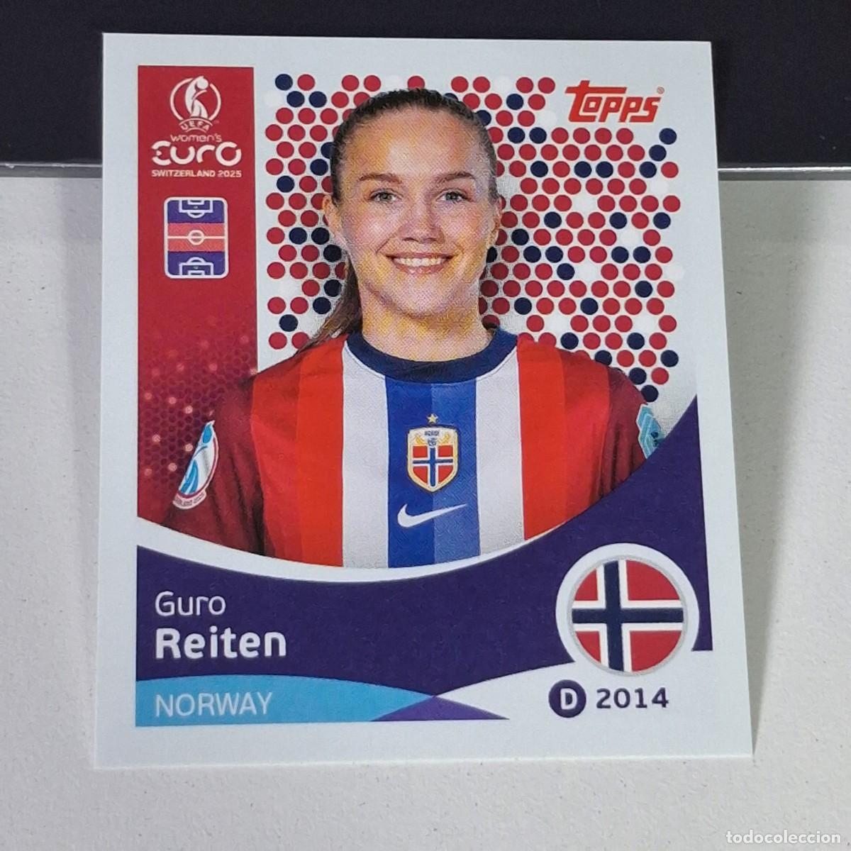 Cromos de F&uacute;tbol: B4 56 GURO REITEN NORUEGA NORWAY SWITZERLAND 2025 UEFA WOMEN&acute;S EURO SUIZA TOPPS STICKERS