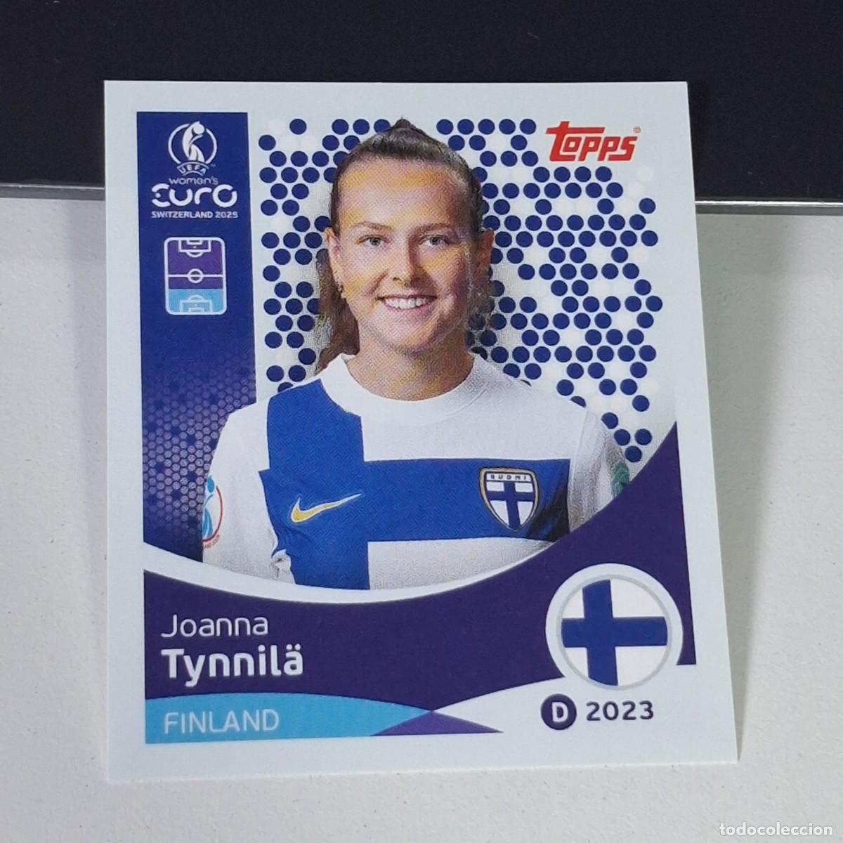 Cromos de F&uacute;tbol: B4 82 JOANNA TYNNILA FINLANDIA FINLAND SWITZERLAND 2025 UEFA WOMEN&acute;S EURO SUIZA TOPPS STICKERS