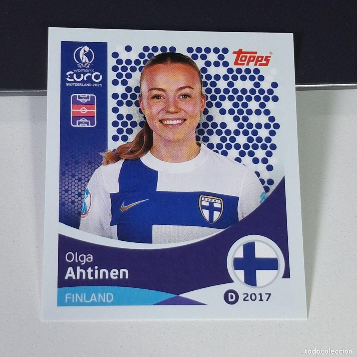 Cromos de F&uacute;tbol: B4 87 OLGA AHTINEN FINLANDIA FINLAND SWITZERLAND 2025 UEFA WOMEN&acute;S EURO SUIZA TOPPS STICKERS