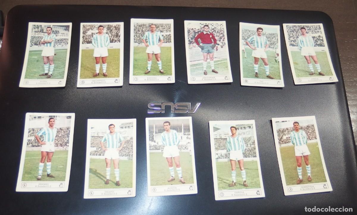 Fu&szlig;ball-Sticker: 11 CROMOS REAL SOCIEDAD,LIGA 59-60,ED.FERCA,SIN PEGAR