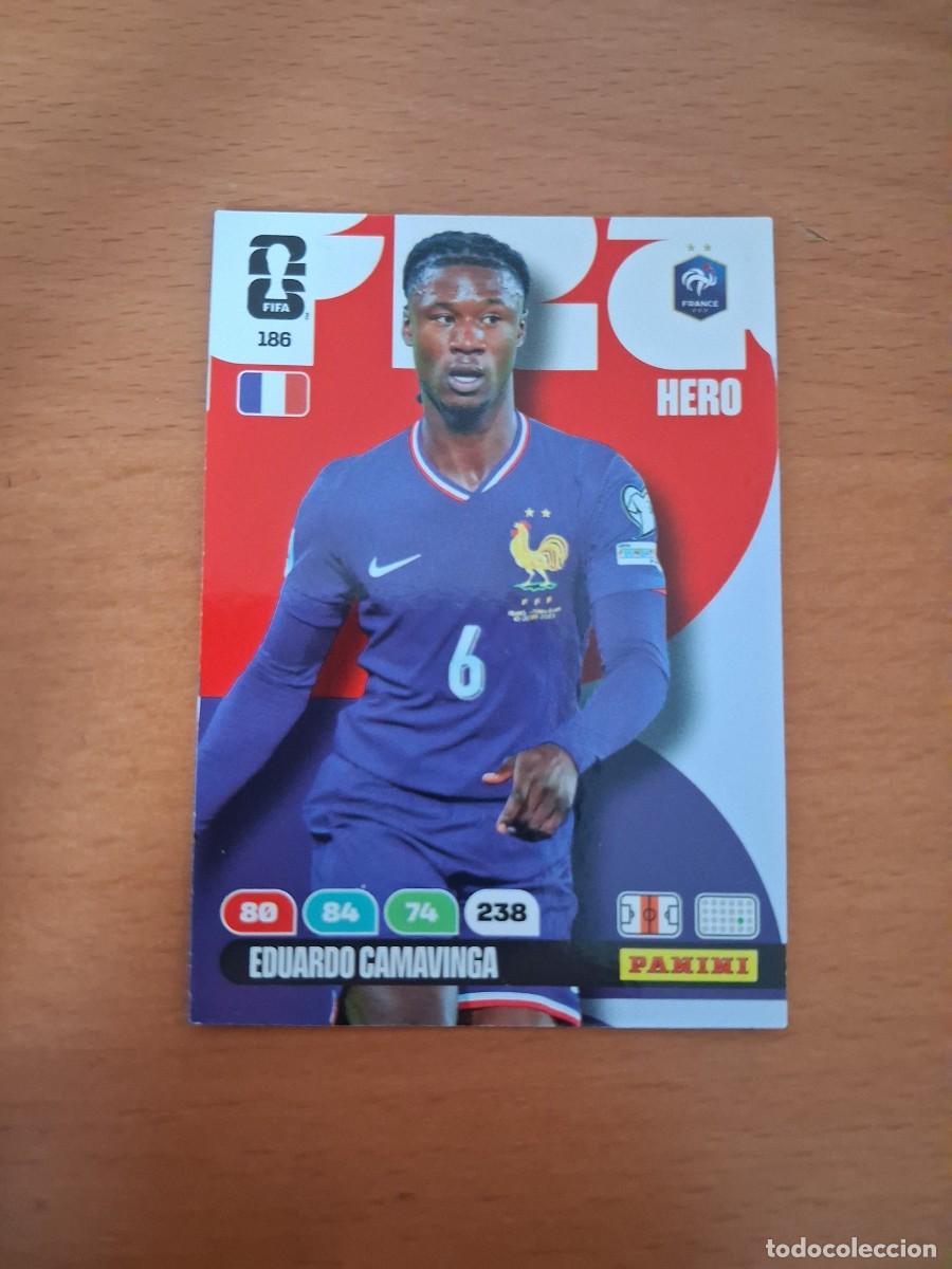 Cromos de F&uacute;tbol: Adrenalyn XL FIFA World Cup 2026 Mundial 2026 Francia 186 Eduardo Camavinga Hero