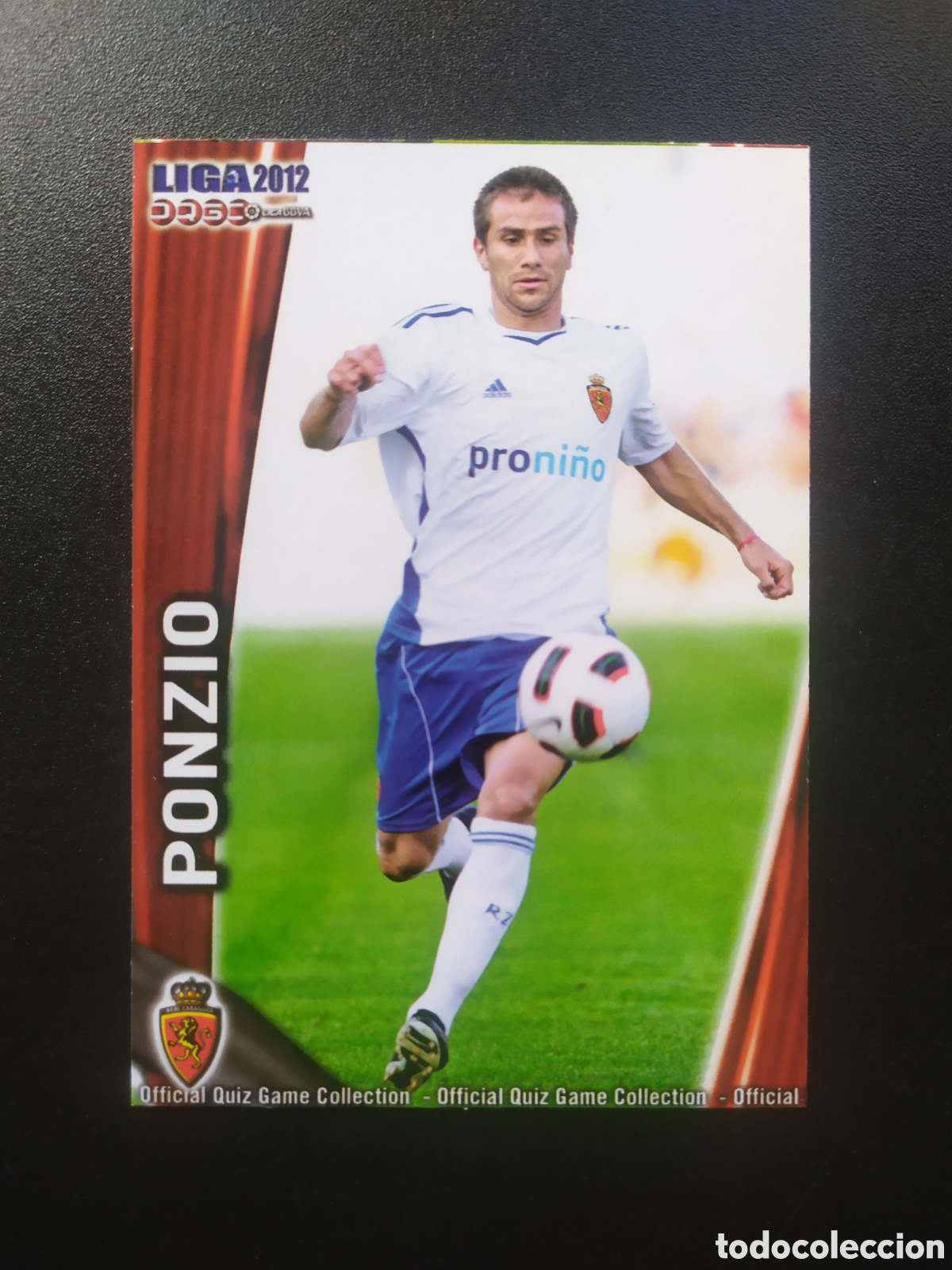 Fu&szlig;ball-Sticker: Mundicromo fichas Liga 2011 2012 11 12 Ponzio n&deg; 338 Real Zaragoza