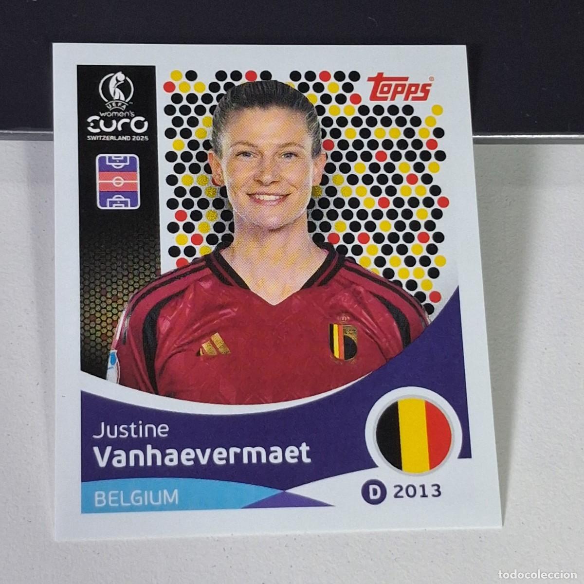 Cromos de F&uacute;tbol: B4 137 VANHAEVERMAET JUSTINE BELGICA BELGIUM SWITZERLAND 2025 UEFA WOMEN&acute;S EURO SUIZA TOPPS STICKERS