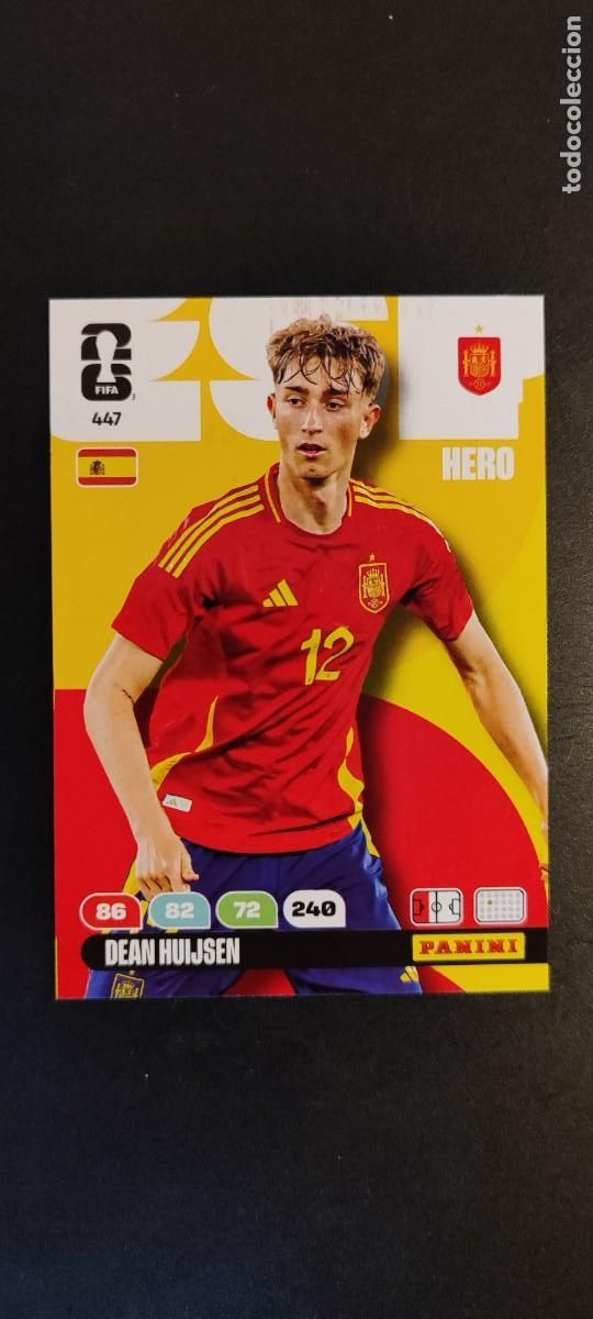 Cromos de F&uacute;tbol: ADRENALYN XL FIFA WORLD CUP 2026 CARD HERO HUIJSEN ESPA&Ntilde;A # 447 PANINI