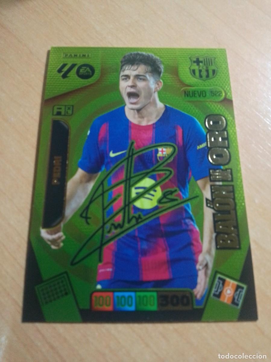 Cromos de F&uacute;tbol: 522 PEDRI NUEVO BALON DE ORO FIRMADO DEL BARCELONA 25 26 ADRENALYN XL 2025 2026 NUEVO