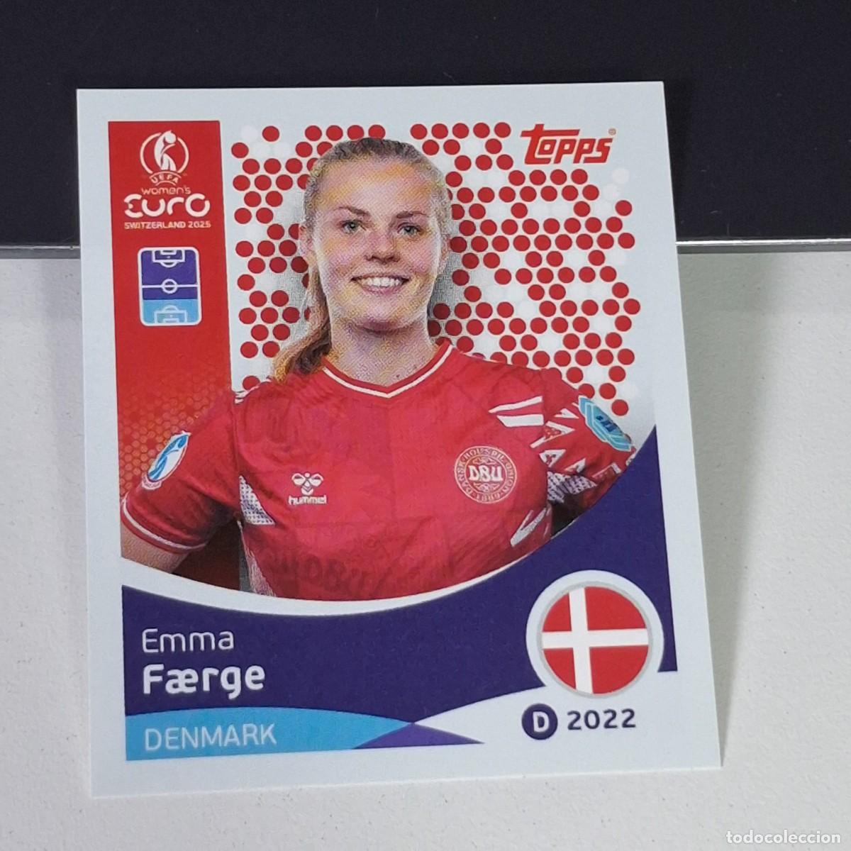 Cromos de F&uacute;tbol: B4 211 EMMA FAERGE DINAMARCA DENMARK SWITZERLAND 2025 UEFA WOMEN&acute;S EURO SUIZA TOPPS STICKERS
