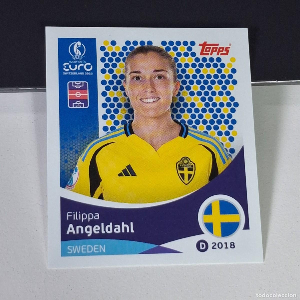 Cromos de F&uacute;tbol: B4 229 FILIPPA ANGELDAHL SWEDEN SUECIA SWITZERLAND 2025 UEFA WOMEN&acute;S EURO SUIZA TOPPS STICKERS