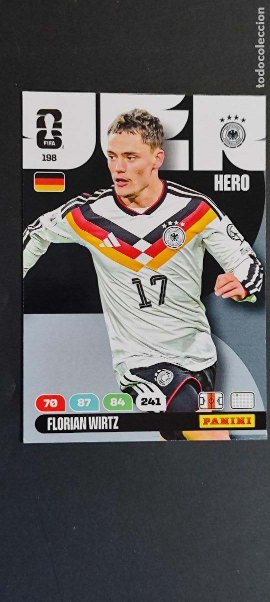 Cromos de F&uacute;tbol: ADRENALYN XL FIFA WORLD CUP 2026 CARD HERO WIRTZ ALEMANIA # 198 PANINI