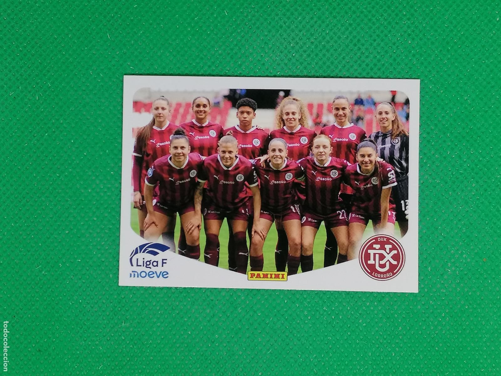 Cromos de F&uacute;tbol: 143 FORMACION PLANTILLA DUX LOGRO&Ntilde;O ⚽ PANINI LIGA FEMENINA F MOEVE 25 26 2025 2026 ⚽
