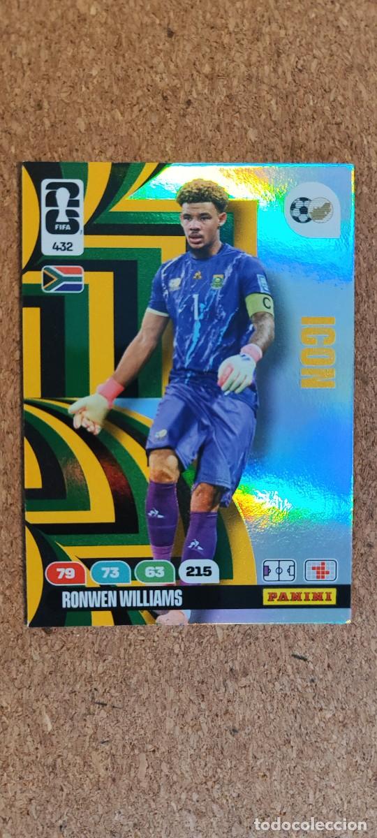 Cromos de F&uacute;tbol: ADRENALYN XL FIFA WORLD CUP 2026 CARD ICON WILLIAMS SUDAFRICA # 432 PANINI