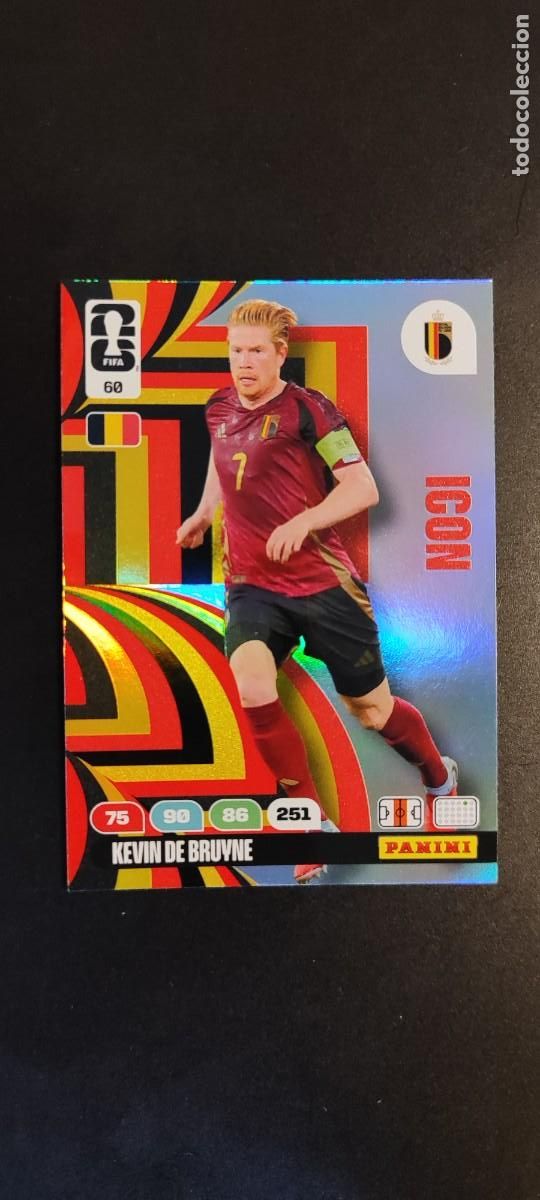 Cromos de F&uacute;tbol: ADRENALYN XL FIFA WORLD CUP 2026 CARD ICON DE BRUYNE BELGICA # 60 PANINI